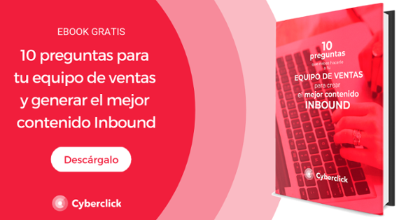 Ebook: 10 preguntas para tu equipo de ventas y generar el mejor contenido inbound