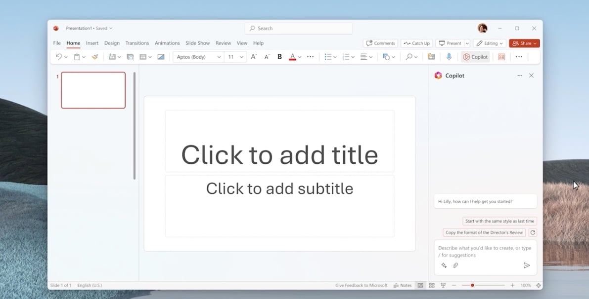 Microsoft Copilot Power Point