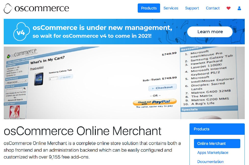 Plataforma ecommerce las mejores de venta digital OsCommerce