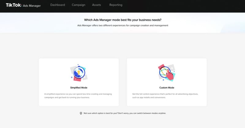 TikTok Adds Manager - Crear campana