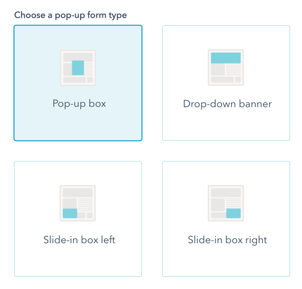 Tipos de formularios pop up