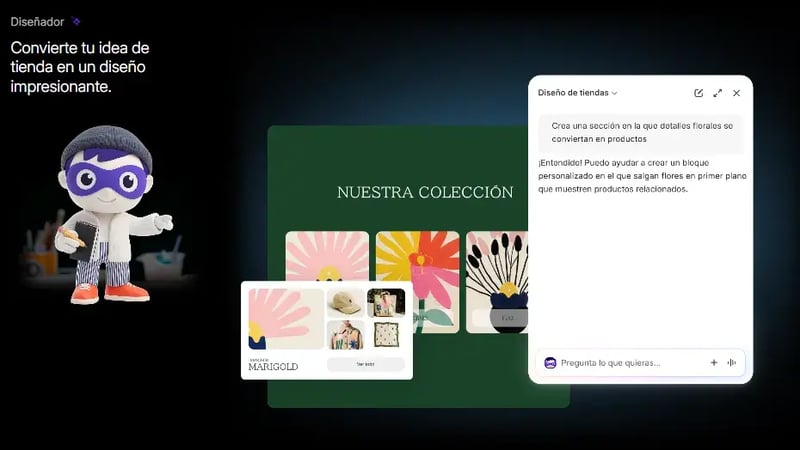 diseño sidekick shopify