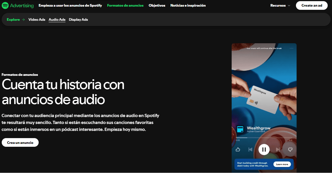 publicidad audio programatica spotify