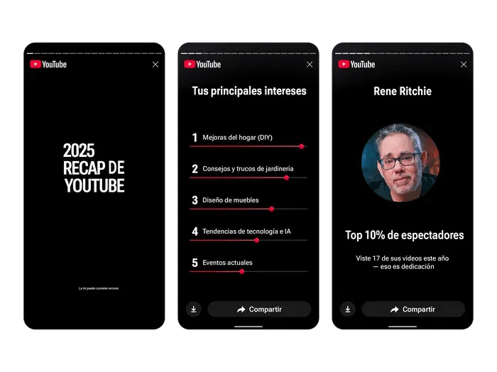 youtube recap personalizacion
