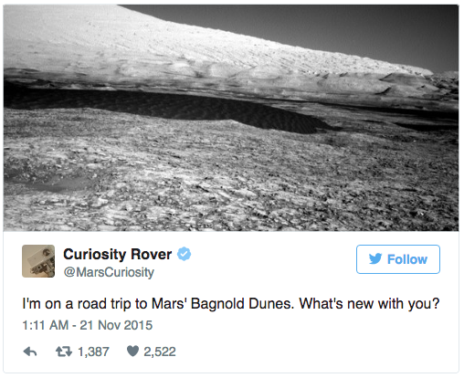 Los 8 mejores tweets de marcas de todos los tiempos - Curiosity Rover