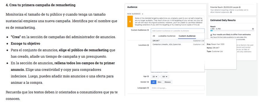 Como hacer remarketing en facebook e instagram