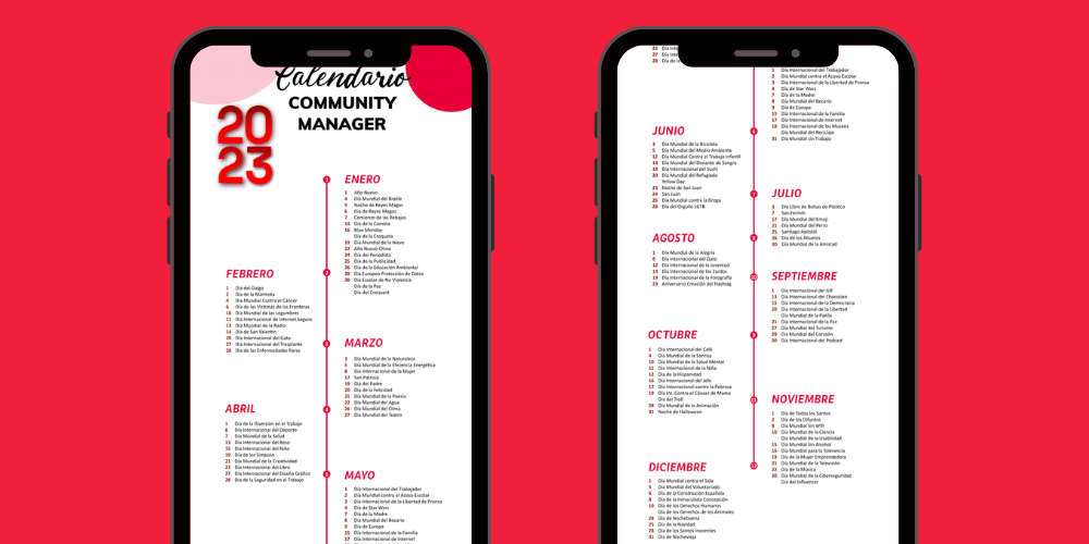 Calendario del Community Manager 2023