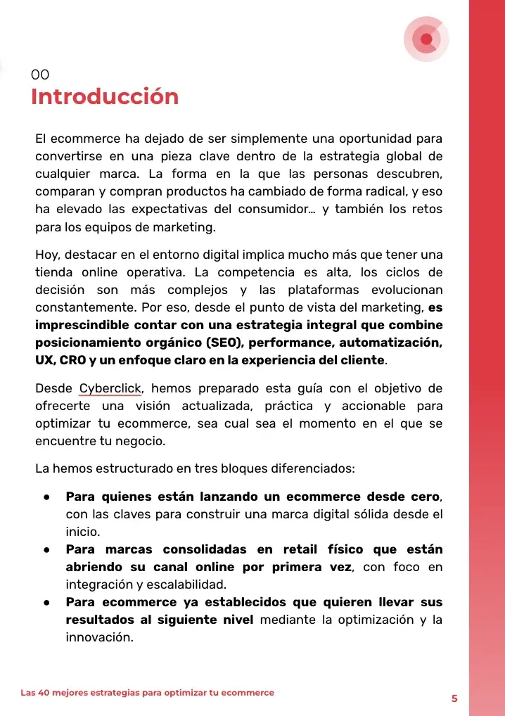 las 40 mejores estrategias para optimizar tu ecommerce