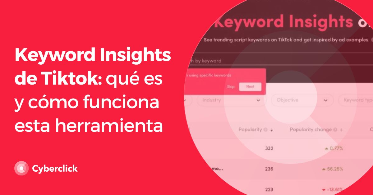 Keyword Insights de Tiktok que es como funciona esta herramienta